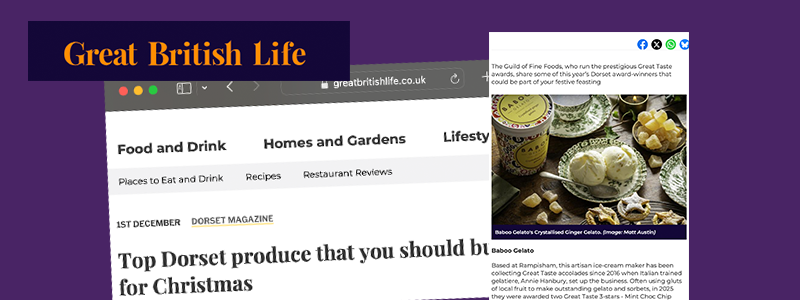 Featured in Great British Life: Dorset's Festive Food Heroes